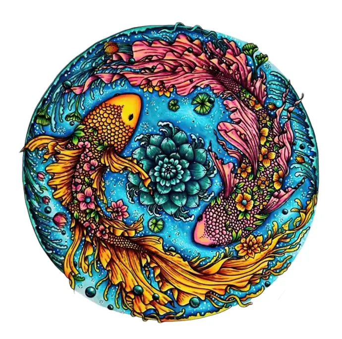 Puzzle en Bois Océan Fantastique : Poissons Colorés – 300 Pièces