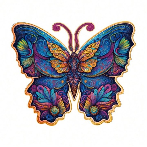 Puzzle en Bois Papillon colorée A3